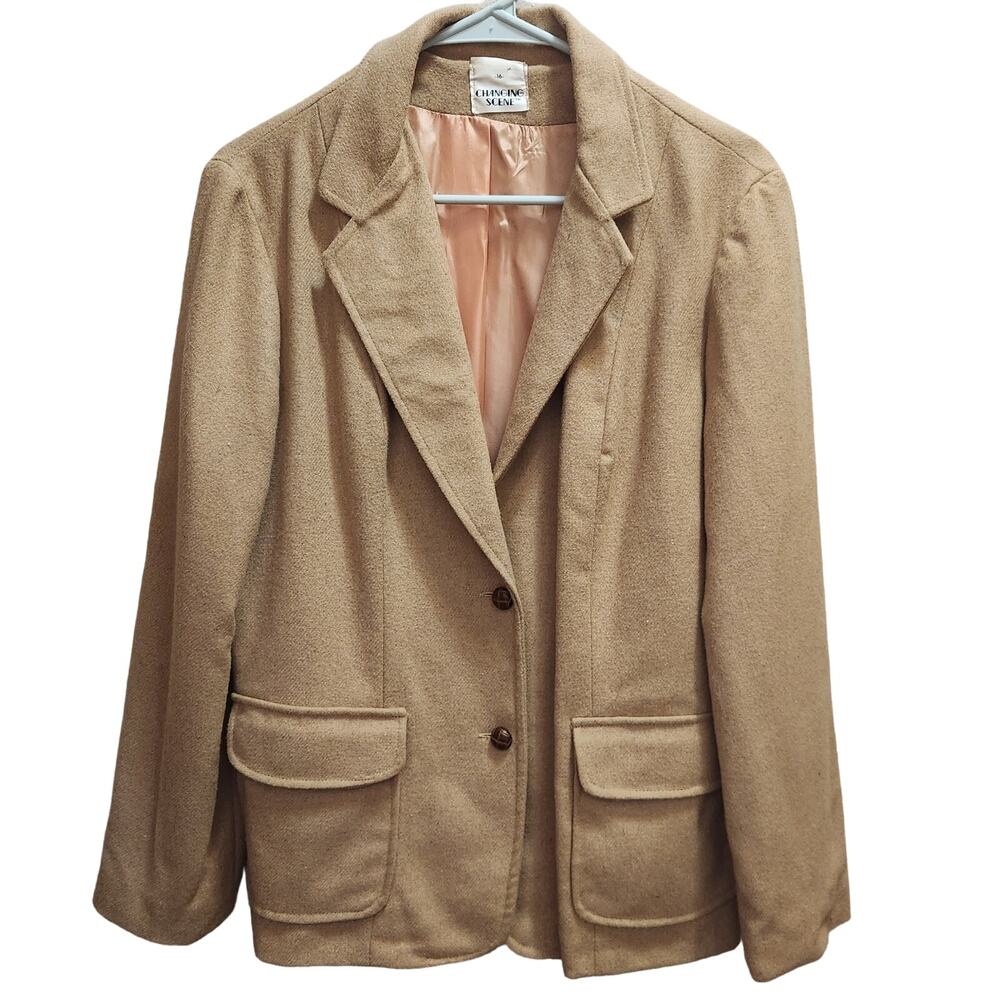 VINTAGE CHANGING SCENE womans blazer  size 16